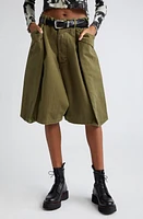 R13 Jesse Balloon Leg Utility Shorts in Olive Herringbone at Nordstrom, Size 26