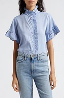 MILLE Vanessa Ruffle Detail Cotton Blouse at Nordstrom,