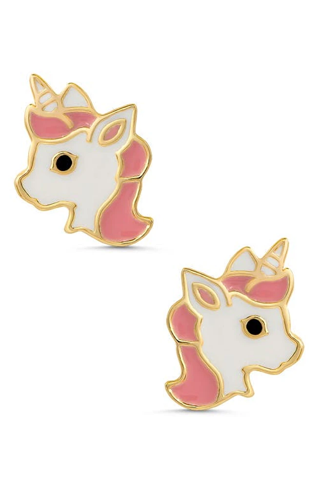 Lily Nily Unicorn Stud Earrings in Gold at Nordstrom