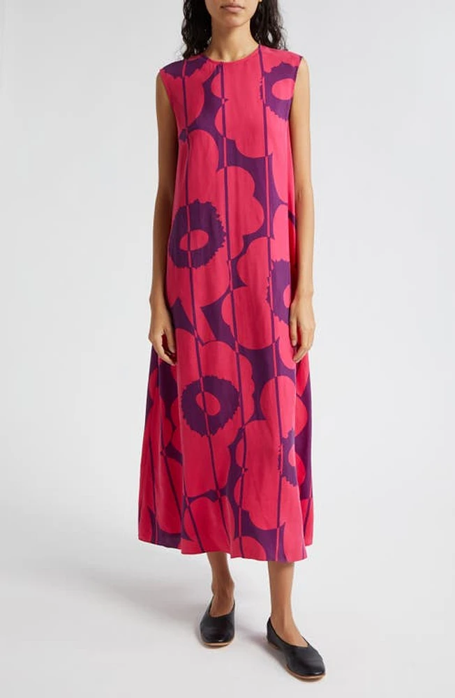 Marimekko Migot Vesi Unikko Sleeveless Shift Dress Fuchsia Dark Purple at Nordstrom, Us