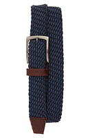 Johnston & Murphy Stretch Knit Belt Navy at Nordstrom,