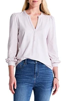 NZT by NIC+ZOE Perfect Knit Henley Top Light Rose Gold at Nordstrom,