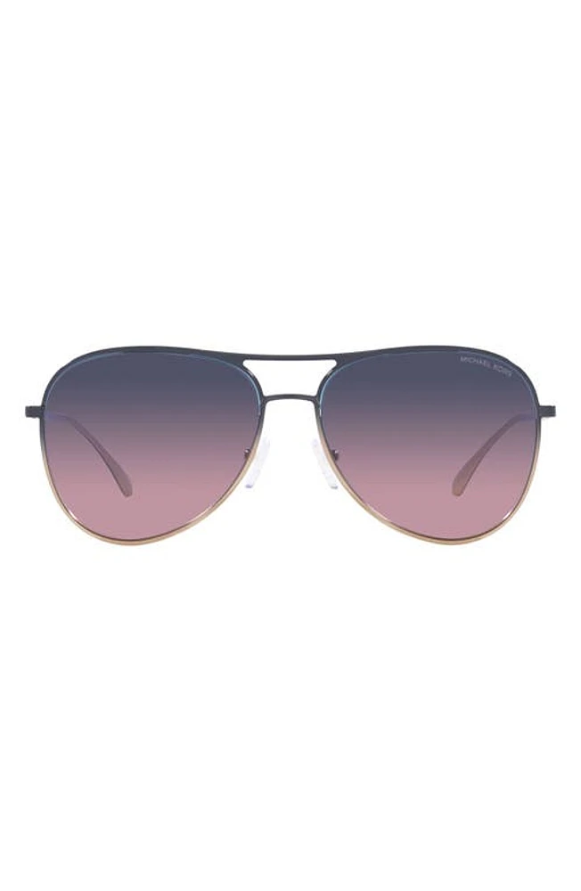 Michael Kors Kona 59mm Gradient Pilot Sunglasses in Rose Gold at Nordstrom