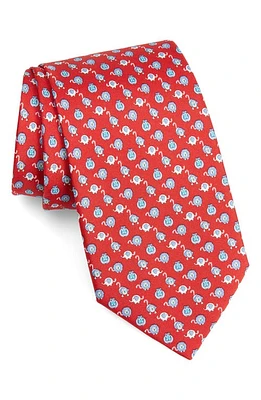 FERRAGAMO Jungle Animals Print Tie in F. rosso at Nordstrom