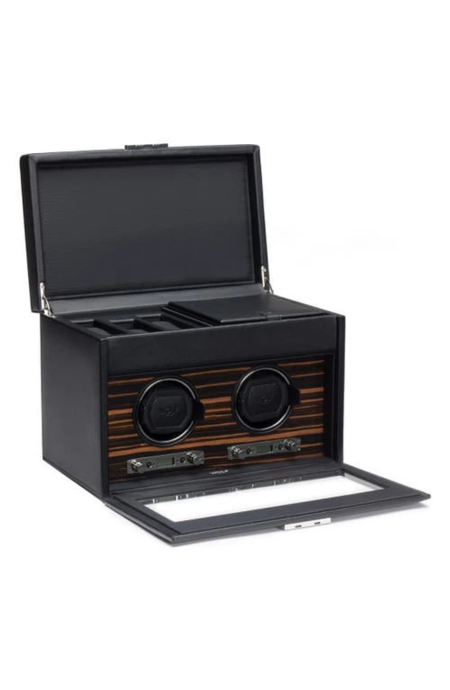 WOLF Roadster Double Watch Winder & Case in Black at Nordstrom