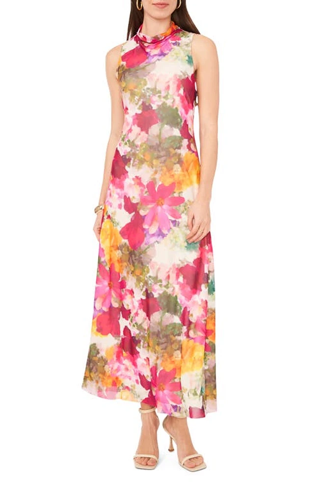 Vince Camuto Floral Maxi Tank Dress Antique White at Nordstrom,