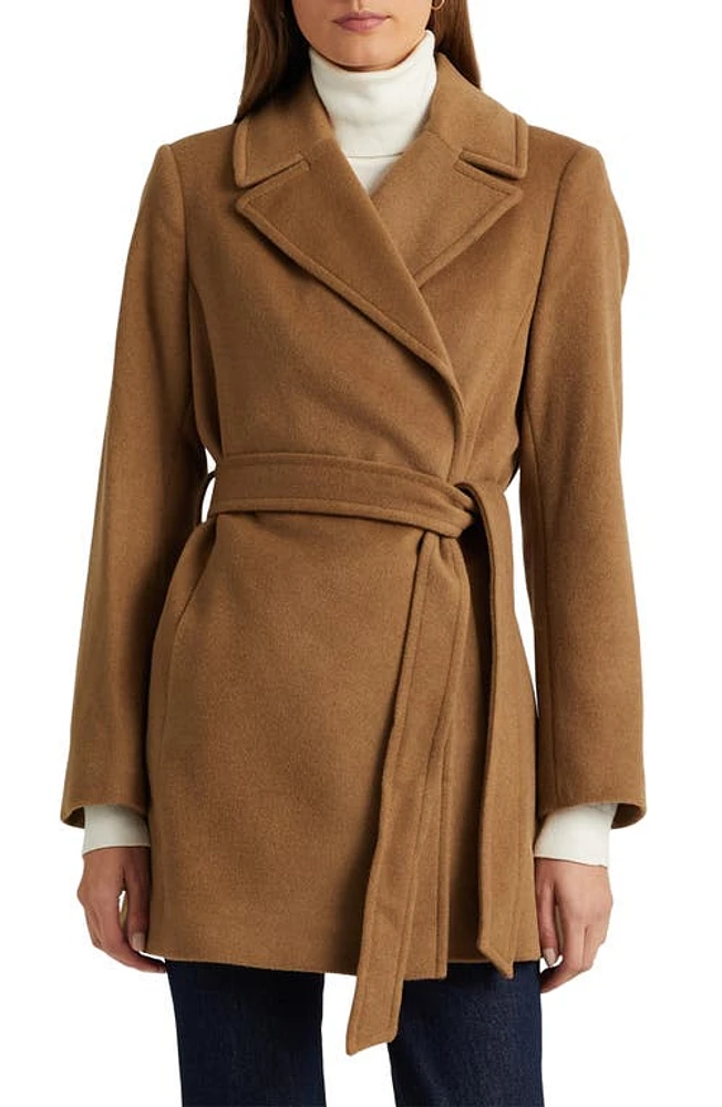 Lauren Ralph Belted Wrap Coat New Vicuna at Nordstrom,