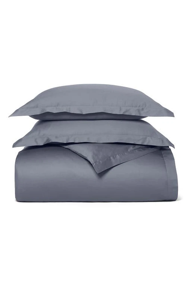 Boll & Branch Percale Hemmed Duvet Cover & Shams Set in Mineral at Nordstrom