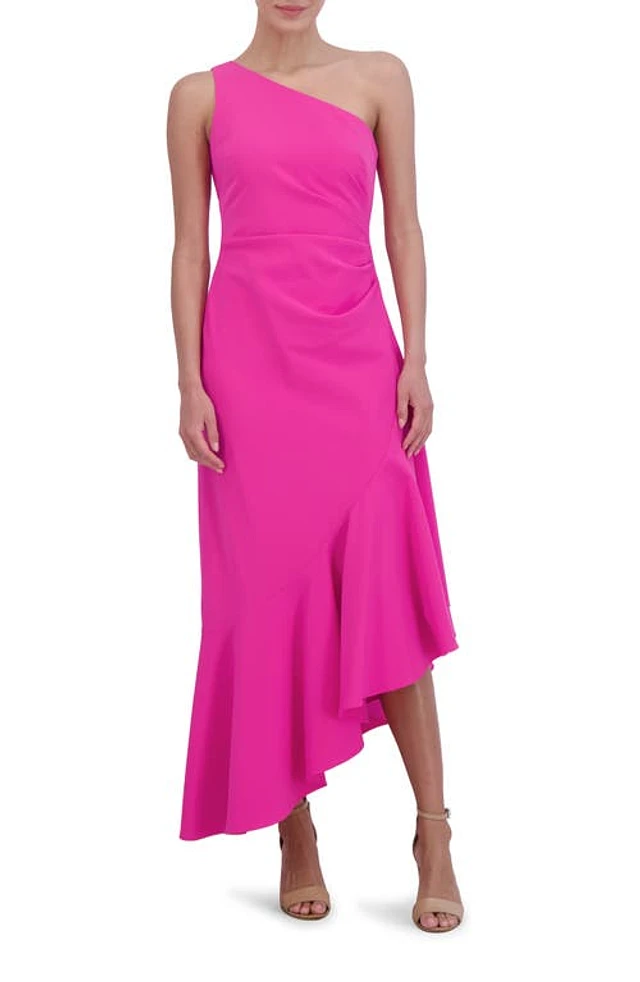 Nordstrom Eliza J One-Shoulder Midi Cocktail Dress at Nordstrom,