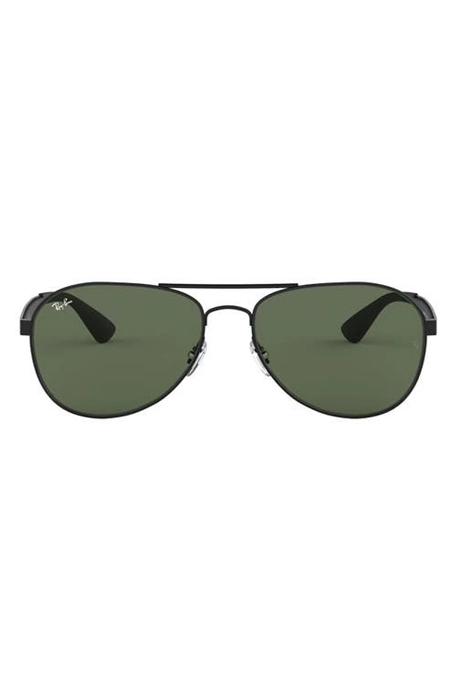 Ray-Ban Unisex 58mm Aviator Sunglasses in Matte Black at Nordstrom