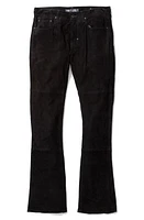 PRPS Rehab Flare Suede Pants Black at Nordstrom,