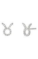 BYCHARI Zodiac Diamond Stud Earrings in 14K Gold