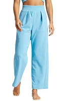 adidas Wide Leg Yoga Pants Semi Blue Burst/Grey at Nordstrom,