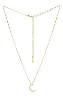 Ettika Crystal Initial Pendant Necklace in Gold- C at Nordstrom