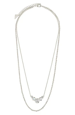 Sterling Forever Eileen Layered Necklace in Silver at Nordstrom