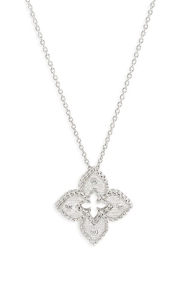 Roberto Coin Venetian Princess Diamond Pendant Necklace in White Gold at Nordstrom, Size 18