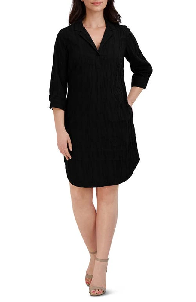 Foxcroft Sloane Crinkle Popover Shirtdress at Nordstrom,