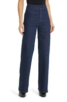 PAIGE Sasha Notch Back High Waist Wide Leg Trouser Jeans Edinburgh at Nordstrom,