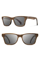 Shwood 'Canby' 54mm Polarized Wood Sunglasses in Walnut/Grey at Nordstrom