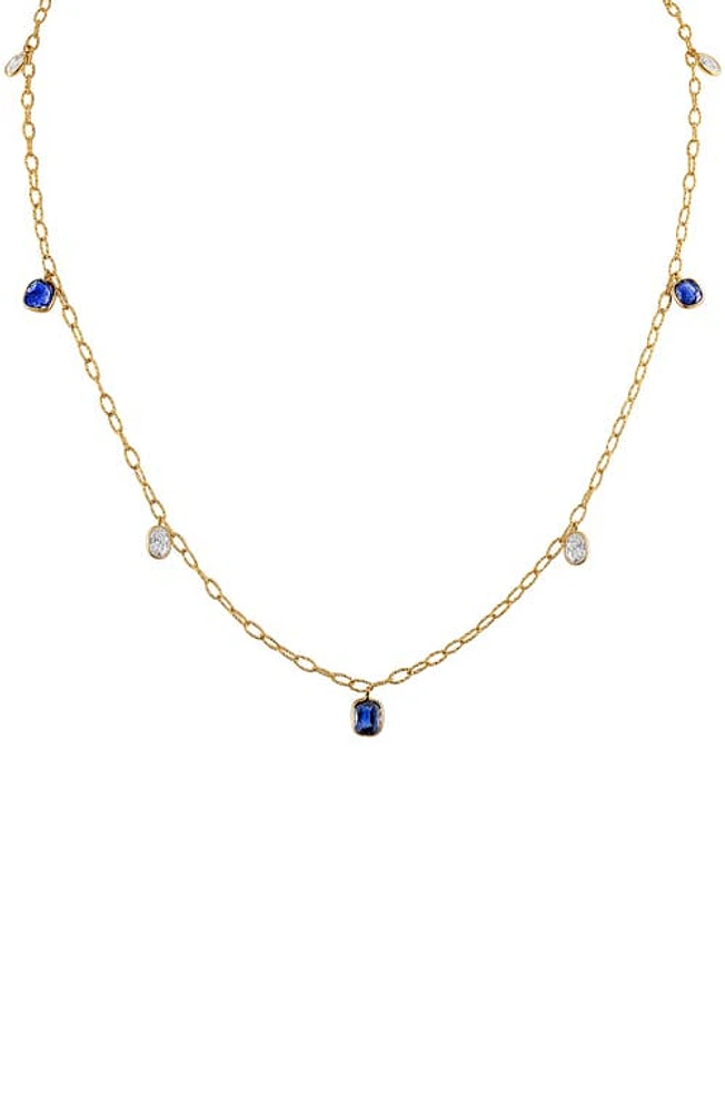 Mindi Mond Tinsel Burma Sapphire & Diamond Necklace in Yellow Gold/Diamond/Sapphire at Nordstrom