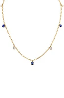 Mindi Mond Tinsel Burma Sapphire & Diamond Necklace in Yellow Gold/Diamond/Sapphire at Nordstrom