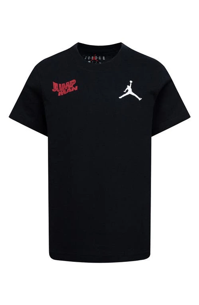 Jordan Kids' JDB Wavy Motion Jumpman Graphic T-Shirt Black at Nordstrom,