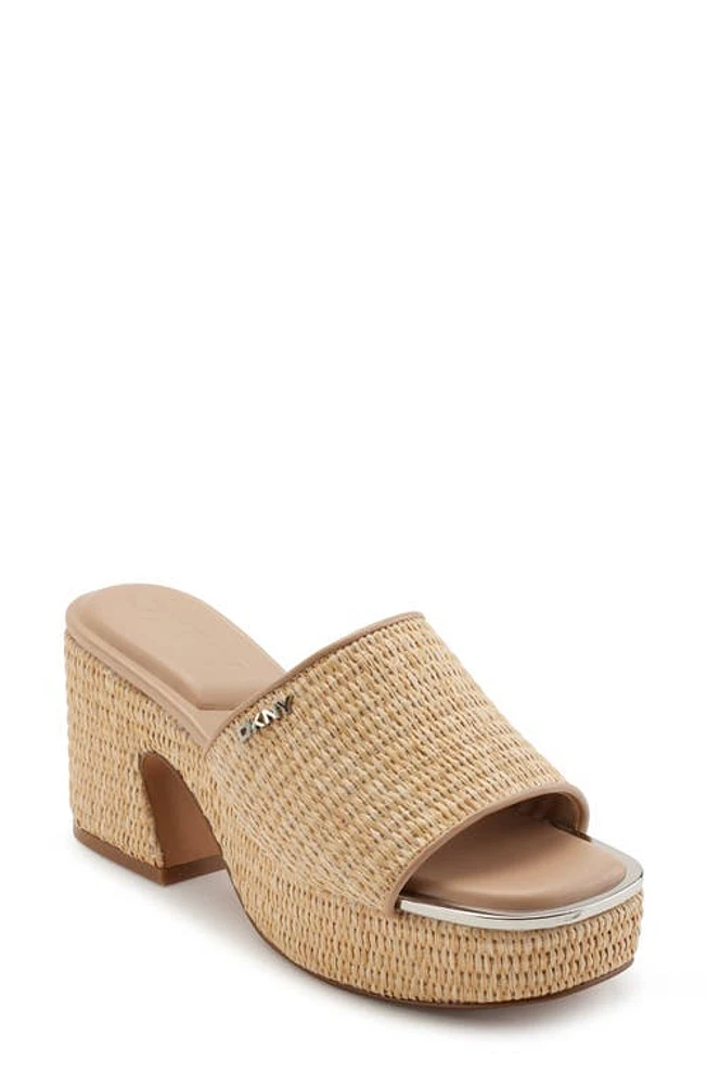 DKNY Desirae Platform Sandal Beige at Nordstrom,