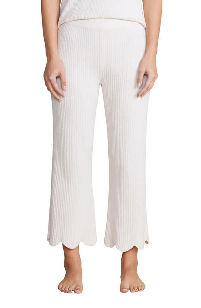 barefoot dreams CozyChic Ultra Lite Scallop Hem Crop Pants Sand Dune at Nordstrom,