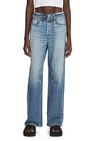 rag & bone Miramar Trompe L'Oeil Printed Denim Low Rise Wide Leg Pants at Nordstrom,