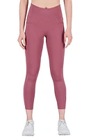 New Balance Shape Shield Pocket 7/8 Crop Leggings in Washed Burgundy at Nordstrom, Size Medium