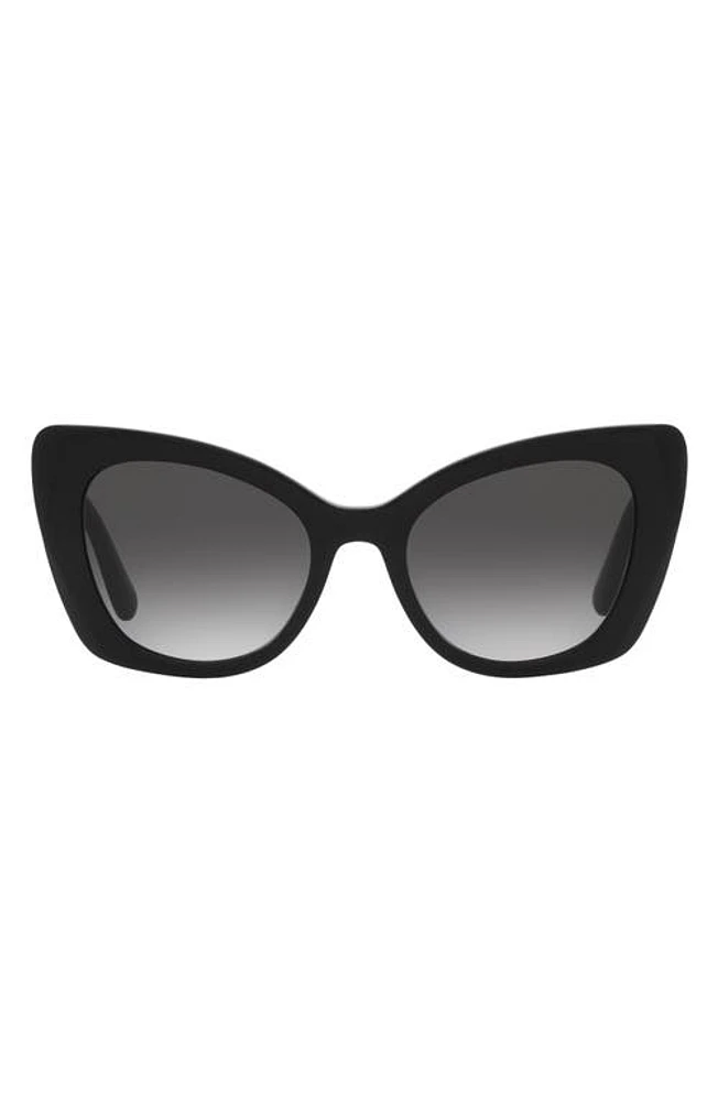 Dolce & Gabbana 53mm Gradient Butterfly Sunglasses in Black at Nordstrom