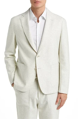 BOSS Hanry Recycled Polyester Sport Coat Open White at Nordstrom,