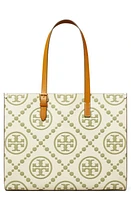 Tory Burch T Monogram Contrast Embossed Leather Tote in Olive Spring at Nordstrom