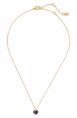 Kate Spade New York my love birthstone heart pendant necklace in Amethyst at Nordstrom