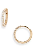 Anzie Cleo Mini Pavé Diamond Huggie Hoop Earrings in Gold/Diamond at Nordstrom