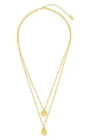 Sterling Forever Aldari Layered Necklace in Gold at Nordstrom