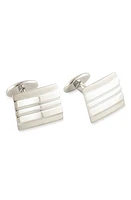 David Donahue Sterling Silver Cuff Links in Silver Rectangle at Nordstrom