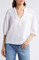 XÍRENA Clem Cotton Gauze Top White at Nordstrom,