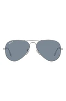 Ray-Ban Aviator 55mm Sunglasses in Silver at Nordstrom