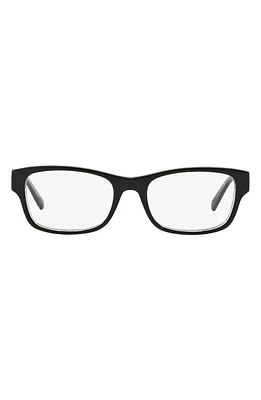 Michael Kors Ravenna 53mm Square Optical Glasses in Black Blue at Nordstrom