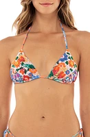 Agua Bendita Lolita Tile Hand Embroidered Triangle Bikini Top Multicolor at Nordstrom,