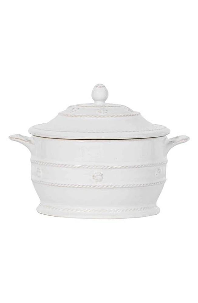 Juliska Berry & Thread Mini Ceramic Baking Dish with Lid in Whitewash at Nordstrom