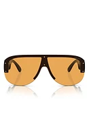 Versace 148mm Shield Sunglasses in Orange at Nordstrom