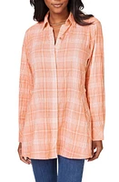 Foxcroft Cici Plaid Non-Iron Cotton Blend Tunic at Nordstrom,