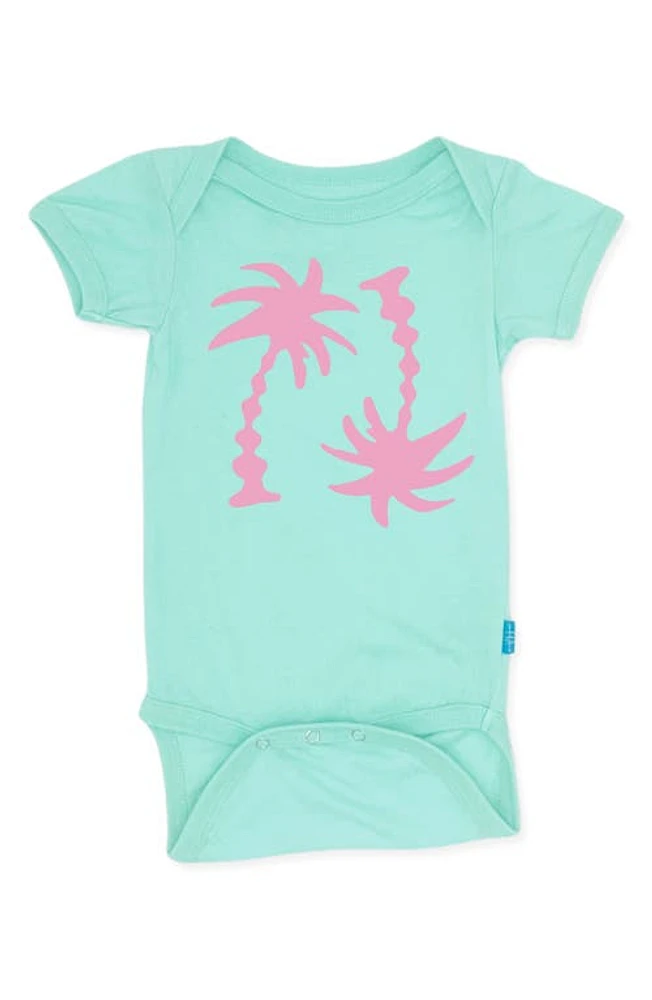 Feather 4 Arrow Wavy Palm Cotton Graphic Bodysuit Beach Glass at Nordstrom,