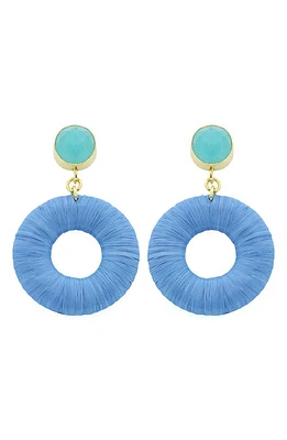 Panacea Raffia Open Circle Drop Earrings in at Nordstrom