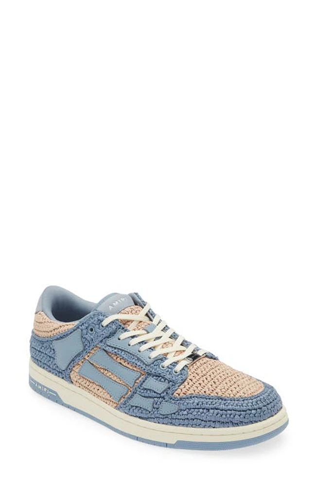 AMIRI Skeleton Woven Raffia Sneaker Blue at Nordstrom,