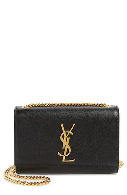 Saint Laurent Small Kate Chain Crossbody Bag in Noir at Nordstrom