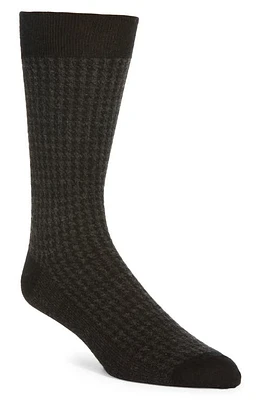 Canali Houndstooth Cashmere & Silk Dress Socks in at Nordstrom