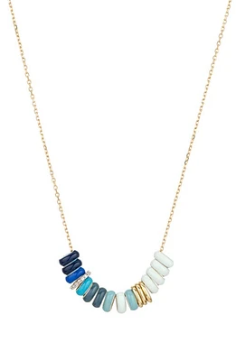 Adina Reyter Spring Beaded Necklace in Mixed Metal/Blue at Nordstrom, Size 18